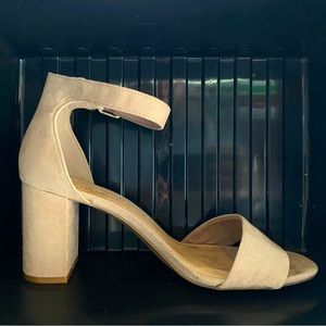 Brown block heel